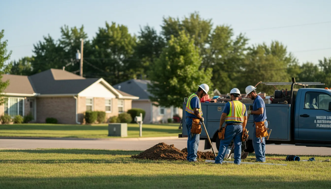 Residential water line and bathroom plumbing service in Blairs, VA